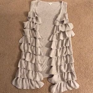 Jcrew ruffle vest